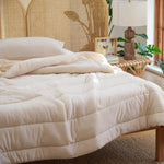 Queen Comforter Set Kids - Cooling And Warm Bed Set, Beige Reversible All Season Cooling Comforter, 3 Pieces, 1 Queen Size Comforter (88"X88") And 2 Pillow Cases (20"X26")