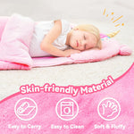 Kid Sleeping Bag, Toddler Girl Boy Nap Mat, Plush Unicorn Dinosuar Slumber Bag 2 In 1 Pink Pillow Daycare Preschool Kindergarten Birthday Gift Travel Sleepover 3 4 5 6 7 8 10 12 Yr Child