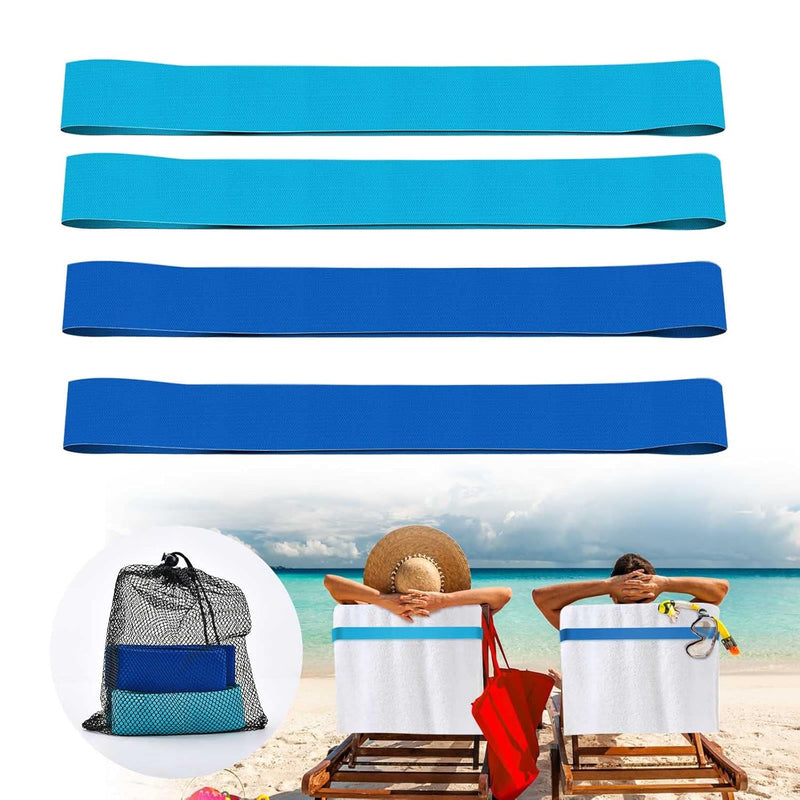 4 Pack Towel Bands For Beach, Pool & Cruise Chairs, The Better Towel Chair Clips