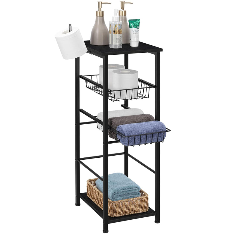 Novimango Small Storage Cabinet Bathroom Shelves Narrow Storage Tower Rack With