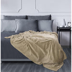 Fleece Polyester Blanket - Lightweight Fuzzy Soft Anti-Static Microfiber Bed Blanket (90X102 Inches), Camel, King