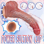 Realistic Movable Foreskin Dildo with Suction Cup – Strap-On Compatible Adult Toy