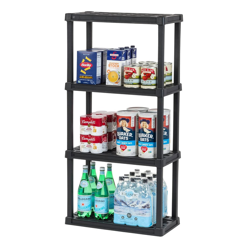 Iris Usa 4 Tier Plastic Garage Shelving Unit Storage Outdoor Indoor