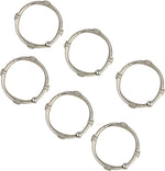 NeverRust Rustproof Aluminum Decorative Shower Rings, Set of 12, Brushed Nickel,11 x 8.5 x 0.75