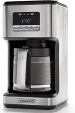 Coffee Maker, Programmable Coffee Machine with Glass Carafe, 14 Cups, Stainless Steel