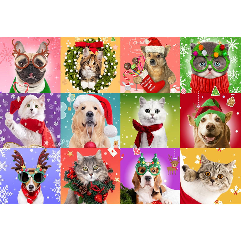 100 Piece Puzzles For Kids Ages 4 8 8 10, Christmas Puzzle Dogs And Cat Puzzle