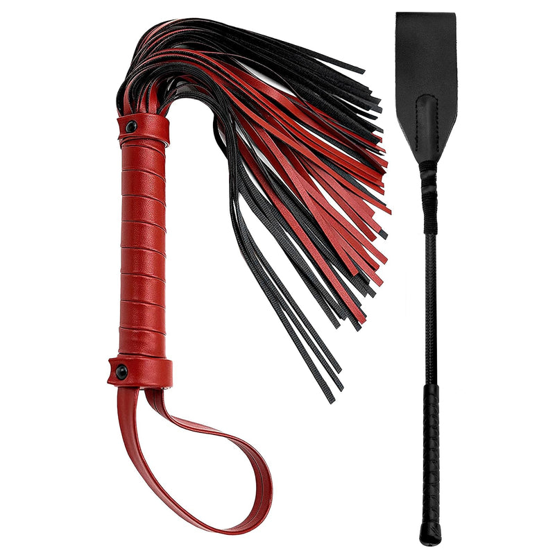 Bdsm Sex Set Flogger 20" Crop 18" Adult Sex Play Adult Bondage Set Whip, Leather Sex Crop, Bdsm Set Sex Paddle Bdsm Starter Kit Floggers And Paddles And Whips Sex