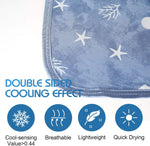 Cooling Blanket for Hot Sleepers, Double Sided Cold Effect, Lightweight Breathable Summer Coastal Bed Blanket, Transfer Heat to Keep Body Cool for Night Sweats, 50“x70”