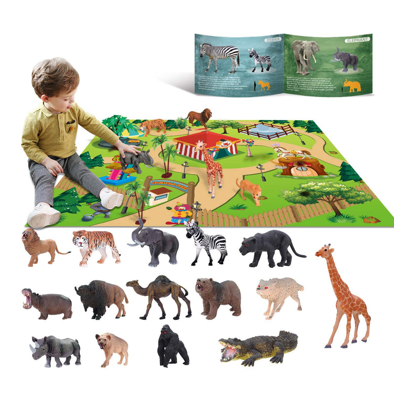 15 Animal Toys For Boys Realistic Safari Animals Farm Zoo Educational Toy G