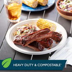 Hefty ECOSAVE Compostable Paper Plates, 10-1/8 Inch, 45 Count