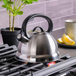 Flintshire Stainless Steel Whistling Tea Kettle, 1.75-Quart, Brushed Satin