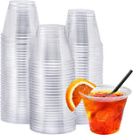 100 Pack 9 Oz Clear Plastic Cups For Party Heavy Duty Disposable Cups BPA Free Plastic Drink Cups Tumblers Plastic Wine Glasses Disposable For Parties Plastic Cocktail Glasses