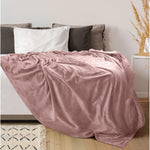 Fleece Blanket King Size Rose Pink 300Gsm Luxury Bed Blanket Anti-Static Fuzzy Soft Blanket Microfiber (90X102 Inches)