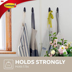 Forever Classic Large Metal Wall Hooks - Damage-Free, Includes 2 Hooks & 4 Command Strips