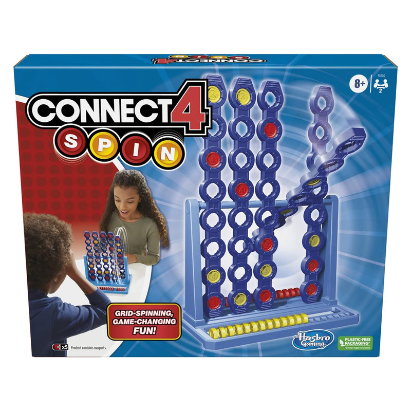 Hasbro Gaming Connect 4 Spin Game,Features Spinning Connect 4 Grid,2 Player Board Games for Family and Kids,Strategy,Ages 8 and Up