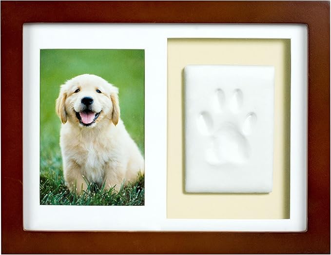 Paw Print Keepsake Impression Kit, No Mess Pet Clay Paw Print Mold for Dog and Cat, Ideal Personalized Gift or Memorial Frame for Pet Parents