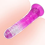 Realistic Jelly Dildo with Suction Cup – Soft, Flexible G-Spot Stimulator (Large)