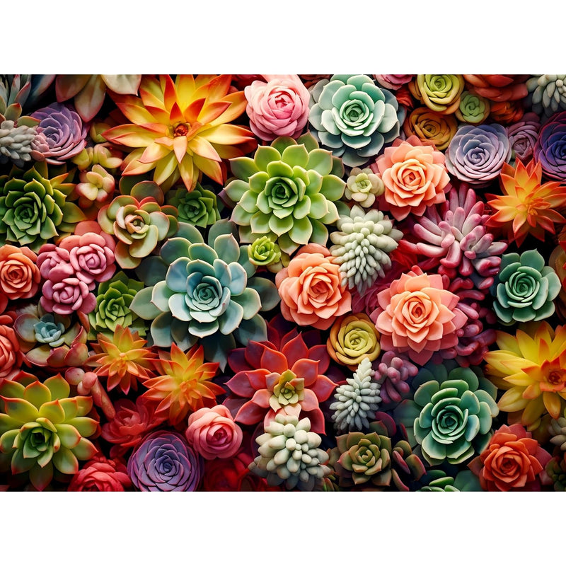 1000 Piece Puzzle For Adults Succulent Plants Puzzle Family Puzzle Toys, Pu