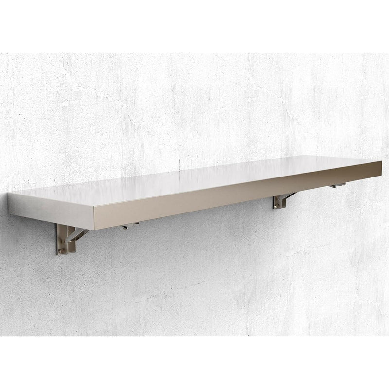 48.8L X 12W Inch Stainless Steel Folding Concession Shelf - Heavy-Duty, Corrosio