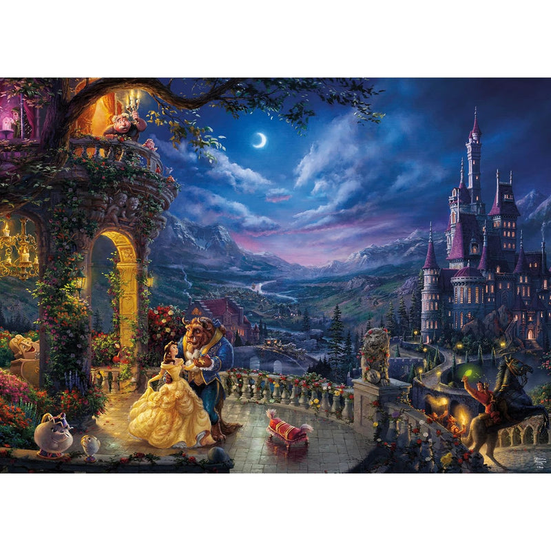 Ceaco - Thomas Kinkade - Disney - Beauty & The Beast Dancing in The Moonlig