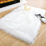 White Faux Fur Rug,Luxury Fluffy Rugs for Bedroom,2 x 3 Feet Washable Area Rugs,Sheepskin Bedroom Rug,Furry Carpet Small Shag Rug,Soft Throw Living Room,Kids Boys Girls Room Decor