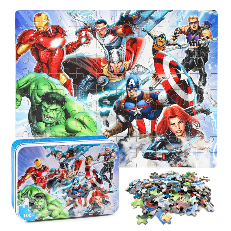 100 Pieces Jigsaw Puzzles For Kids Ages 4 8 Superhero Puzzles Boys Girls Ch