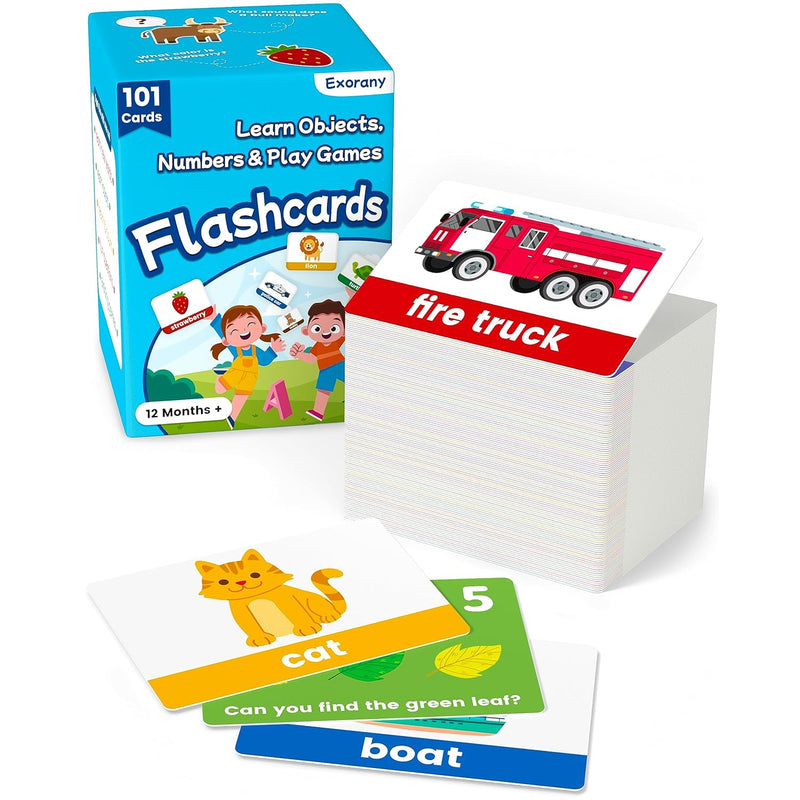 101 Toddler Flash Cards Objects, Numbers & Games, Preschool Kindergarten To