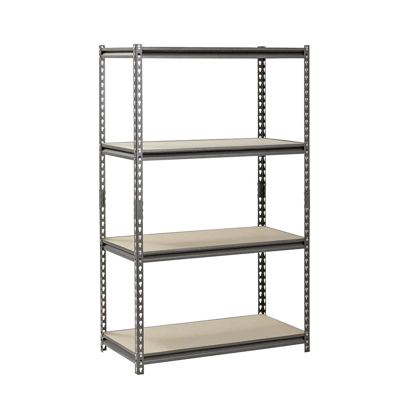 Muscle Rack Ur361860Pb4P-Sv Silver Vein Steel Storage Rack, 4 Adjustable Shelves