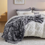 Fuzzy Blankets And Throws For Couch - Dark Grey Plush Super Soft Sherpa Warm Comfy Faux Fur Throw Blankets For Sofa And Bed, 50X60 Inches