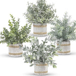 4 Packs Small Fake Plants Indoor Mini Artificial Plants for Home Office Farmhouse Bathroom Bedroom Kitchen Desk Decor…