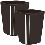 2 Pack 1.5 Gallon Square Trash Can, Plastic Garbage Container Bin, Small Trash B