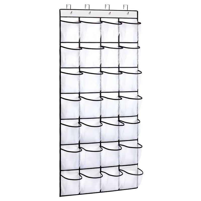 28 Pockets Over The Door Shoe Organzier, Hanging Shoe Rack For Door Large Capaci