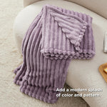 Light Purple Fleece Blanket For Couch - Super Soft Cozy Twin Blankets For Women, Cute Small Blanket For Girls, 60X80 Inches