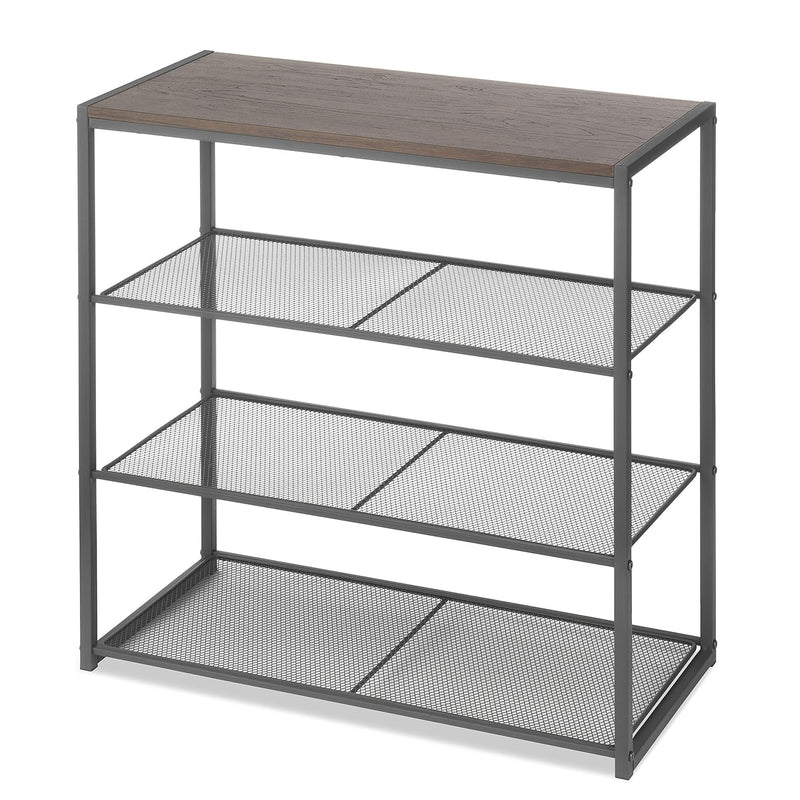 Wood & Metal 4-Tier Shelf