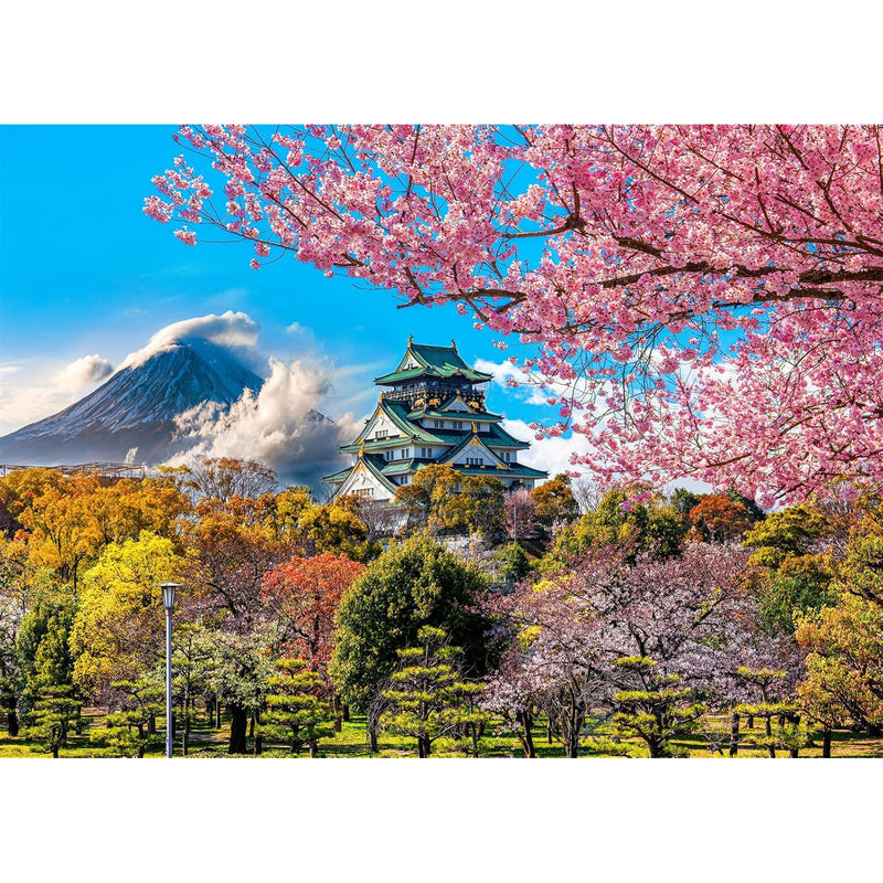 1000 Piece Puzzles For Adults Cherry Blossoms In Osaka Castle, Japan Jigsaw