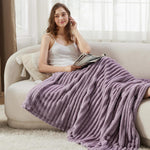 Light Purple Fleece Blanket For Couch - Super Soft Cozy Twin Blankets For Women, Cute Small Blanket For Girls, 60X80 Inches