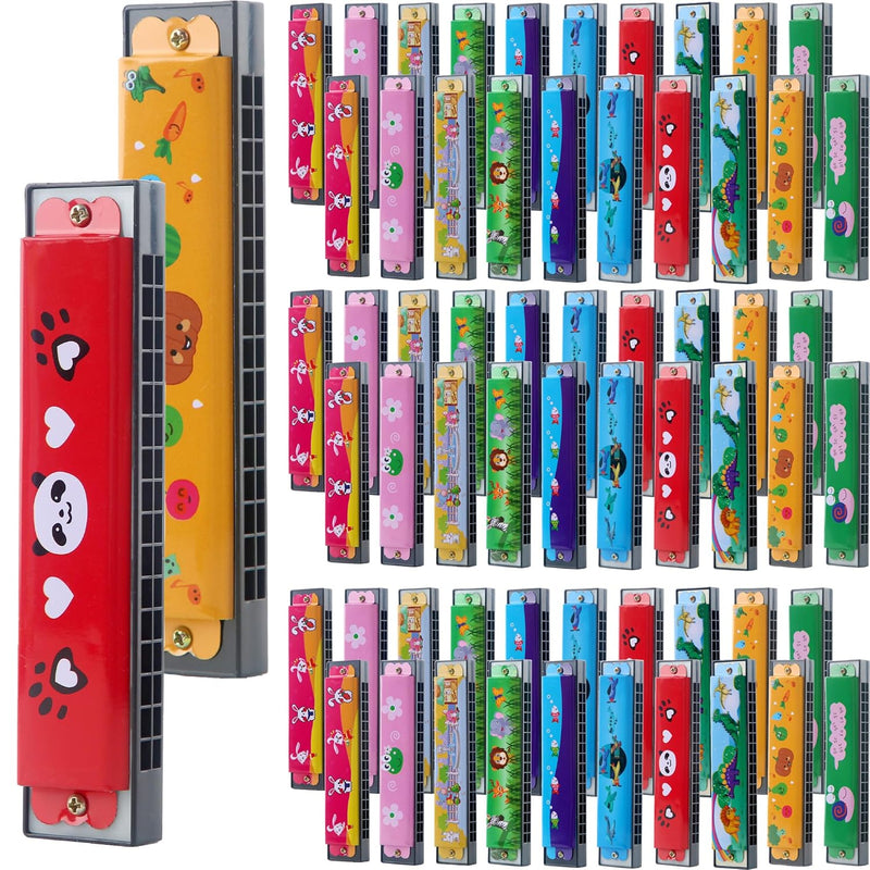 15 Pack Harmonica Toy For Kids Cartoon Harmonica With Double Row Of 16 Hole