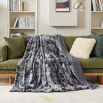 Fuzzy Blankets And Throws For Couch - Dark Grey Plush Super Soft Sherpa Warm Comfy Faux Fur Throw Blankets For Sofa And Bed, 50X60 Inches