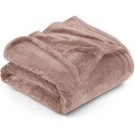 Fleece Blanket King Size Rose Pink 300Gsm Luxury Bed Blanket Anti-Static Fuzzy Soft Blanket Microfiber (90X102 Inches)