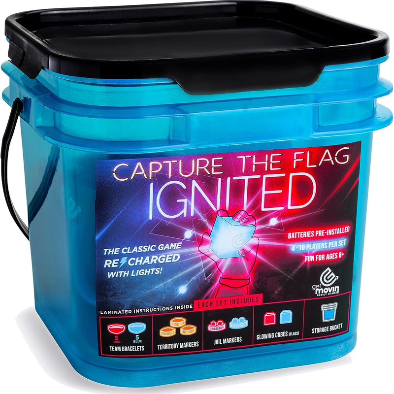 Capture The Flag Ignited Kit With Glow In The Dark Led Game Pieces And Stor