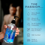 Natural Water-Based Personal Lubricant, 16 Fl Oz - Premium, Non-Sticky, Easy-to-Clean Formula for Smooth, Comfortable Use