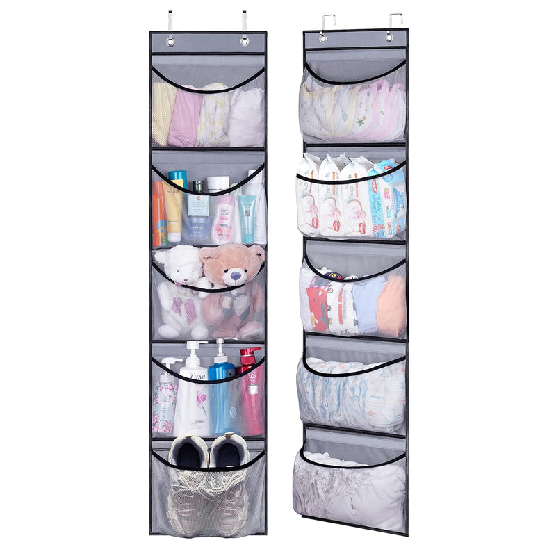 Hanging Shelves Over The Door Organizer Storage For Closet With 5 Pockets Organi