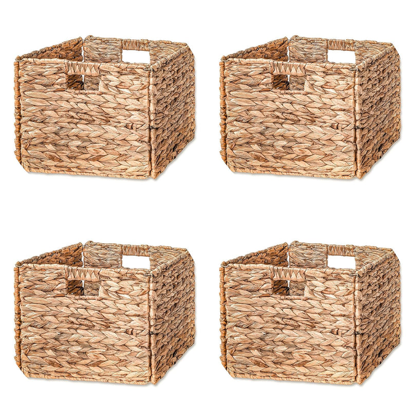 12.7" Foldable Storage Basket With Iron Wire Frame By (Set Of 4)