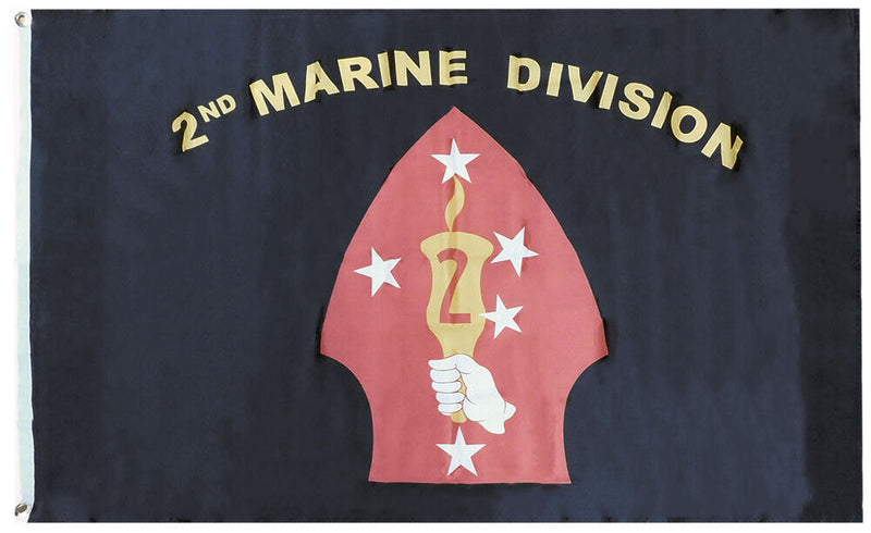 3X5 2nd Marine Division Black Premium Super-Polyester Flag Banner LICENSED