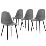 Dining Chairs 4PCS Upholstered Fabric Chairs W/Metal Legs for Living Room