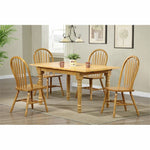 Selections Arrowback Windsor Dining Side Chair in Light Oak Solid Wood Set of 2