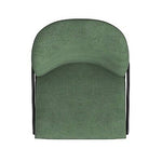 Modern Metal Dining Chair Loden Green Velvet -