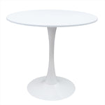 Round Dining Table Tulip Table Mid-Century Modern Coffee Leisure Table White