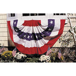 Pleated Full Fan Flag Bunting Decorations, Large, 3 X 6 Feet