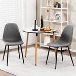 Dining Chairs 4PCS Upholstered Fabric Chairs W/Metal Legs for Living Room